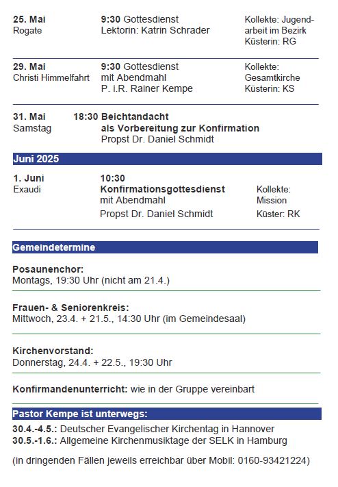 Gottesdienste